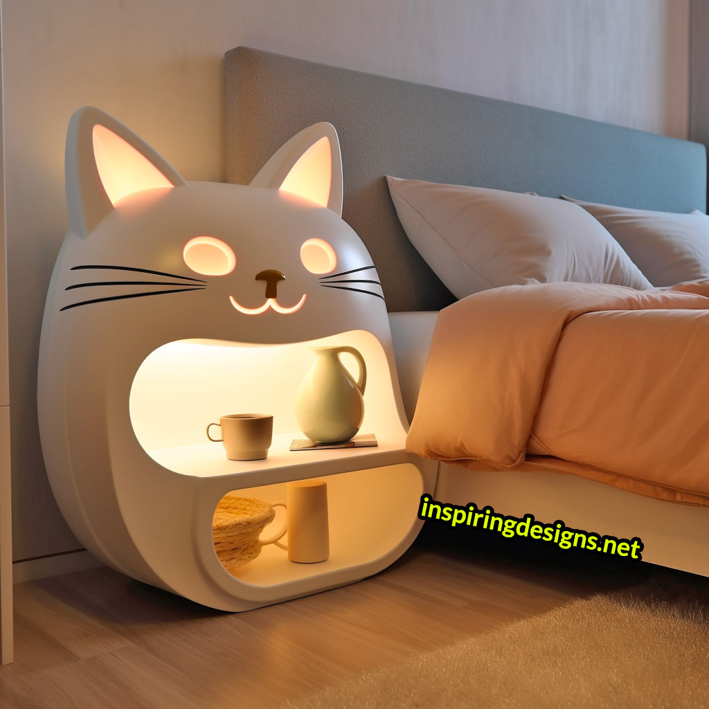 Cat Nightstands - Cat shaped bedside tables