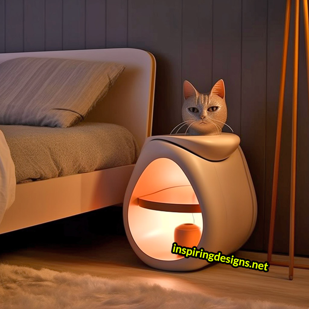 Cat Nightstands - Cat shaped bedside tables