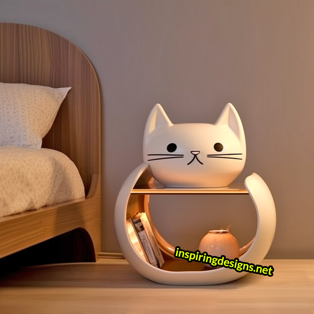 Cat Nightstands - Cat shaped bedside tables