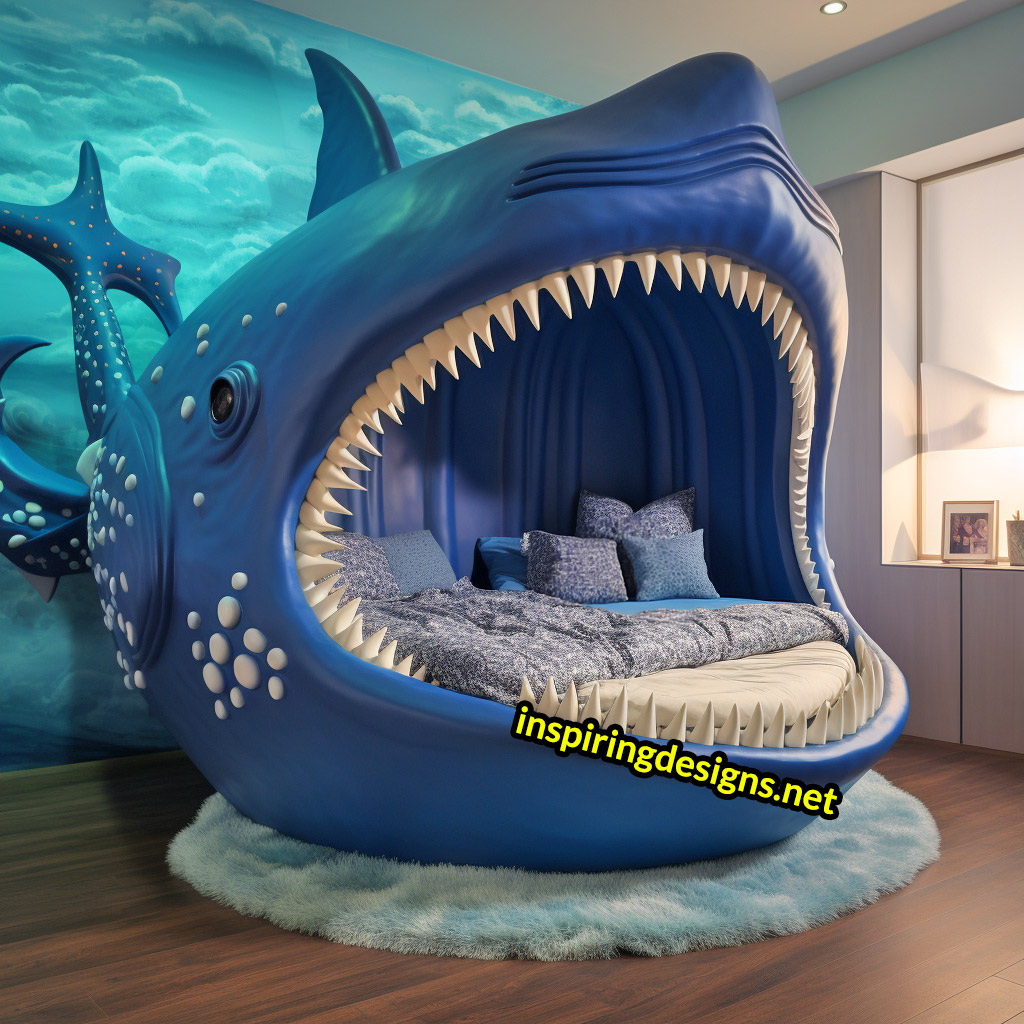 Giant Sea Animal Shaped Kids Beds -Whale shaped bed