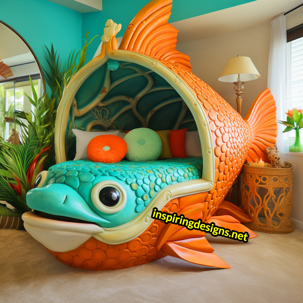 Giant Sea Animal Shaped Kids Beds -Fish shaped bed