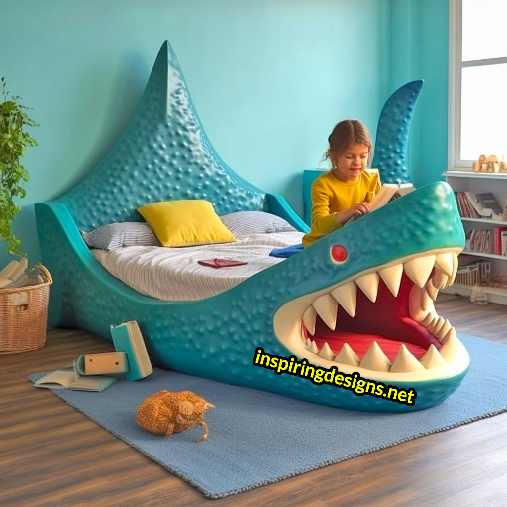 Giant Sea Animal Shaped Kids Beds -Shark shaped bed