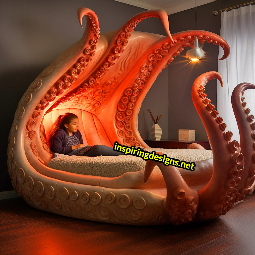 Giant Sea Animal Shaped Kids Beds -Ocotpus shaped bed