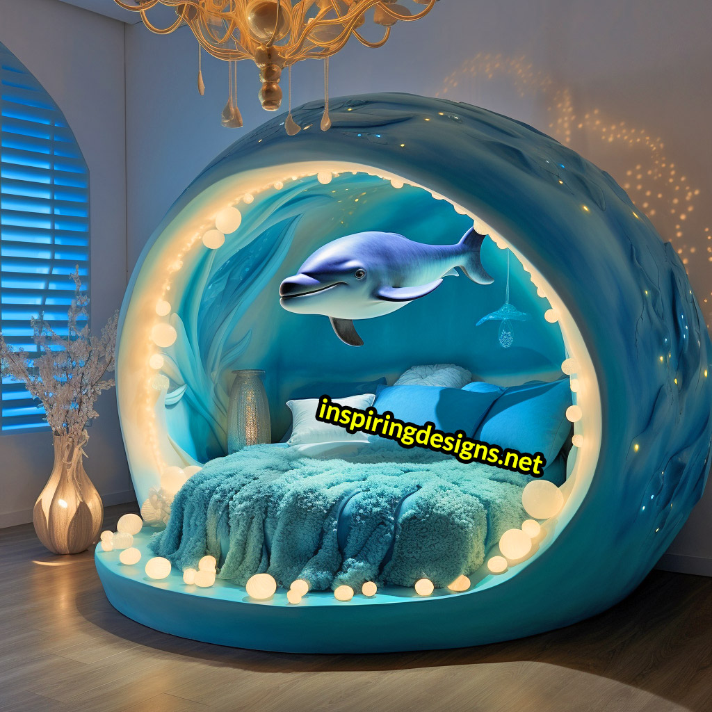 Giant Sea Animal Shaped Kids Beds -Dolphin shaped bed