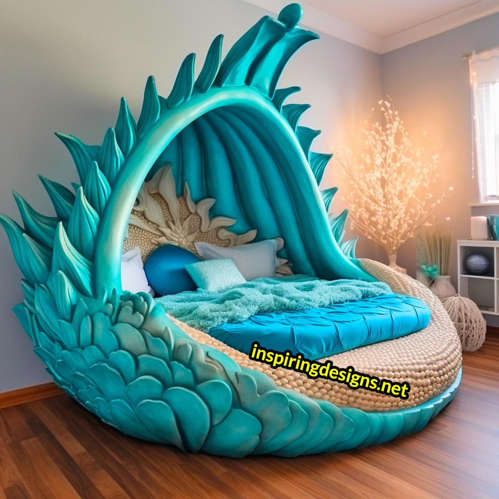 Giant Sea Animal Shaped Kids Beds -Mermaid shaped bed