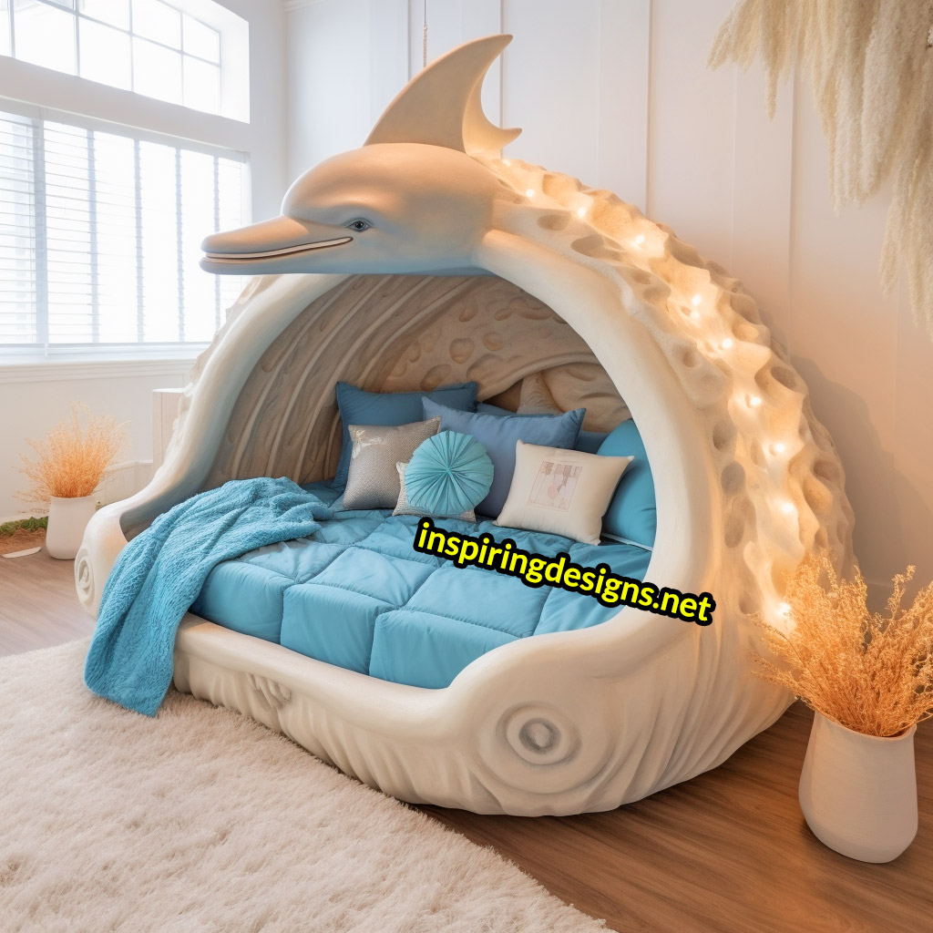 Giant Sea Animal Shaped Kids Beds -Dolphin shaped bed