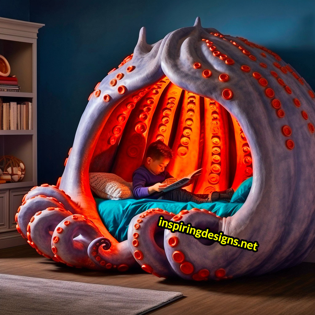 Giant Sea Animal Shaped Kids Beds -Octopus shaped bed