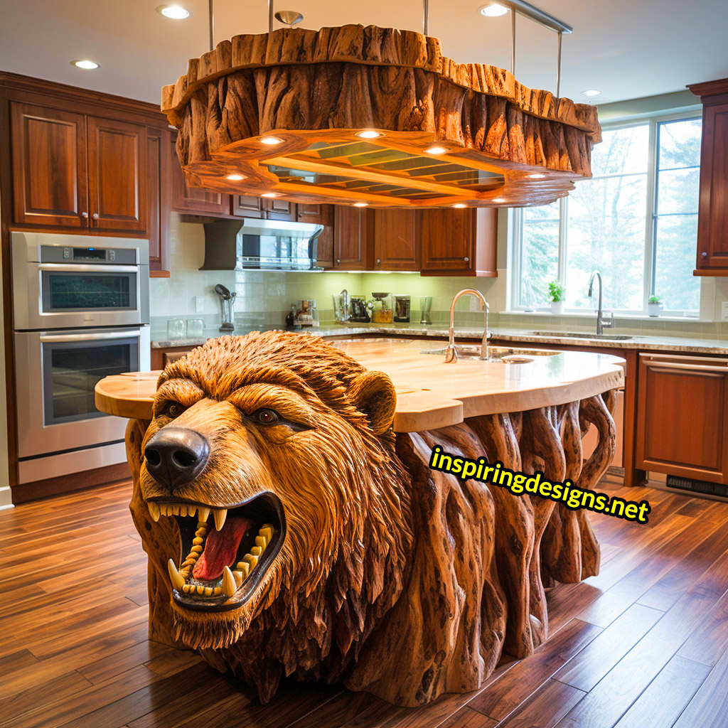 Wooden Kitchen Islands With Animal Designs