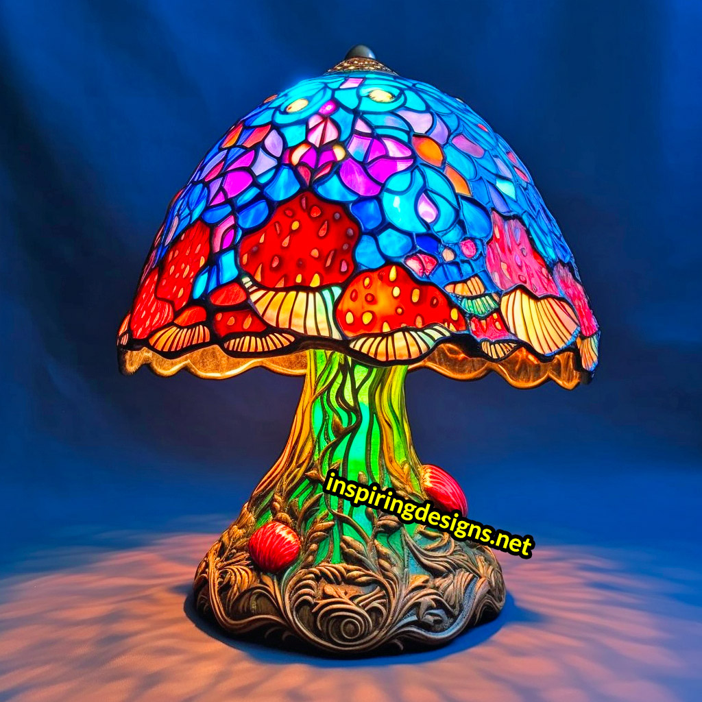 These Stained Glass Mushroom Lamps Are the Funky Decor Item You Didn't Know  You Needed – Inspiring Designs