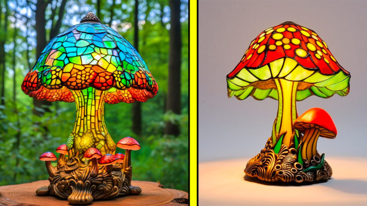 These Stained Glass Mushroom Lamps Are the Funky Decor Item You Didn’t Know You Needed