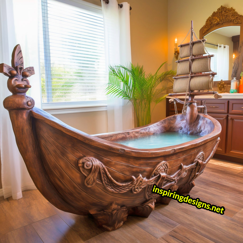 Giant Pirate Ship Shaped Kids Bathtubs