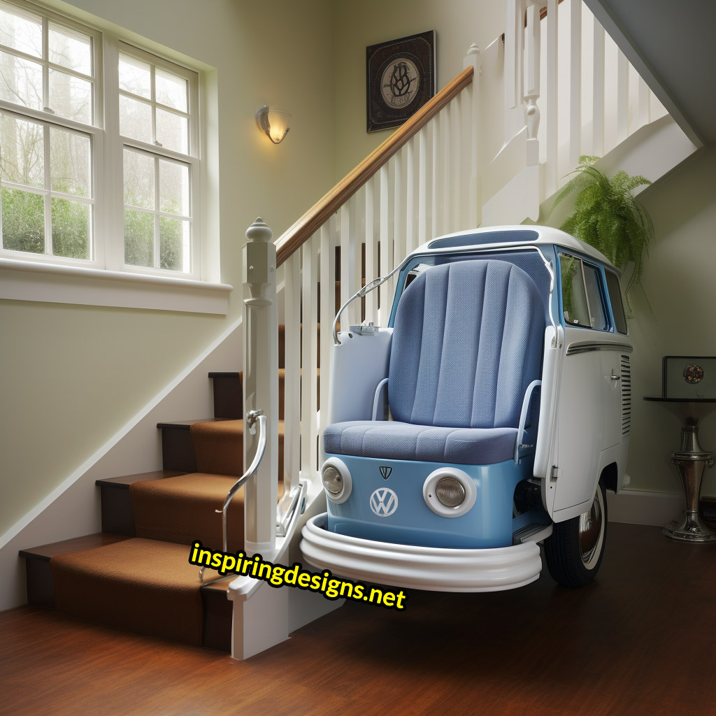 Volkswagen Type 2 Bus Stairlift - Elderly VW Hippy bus stair lift