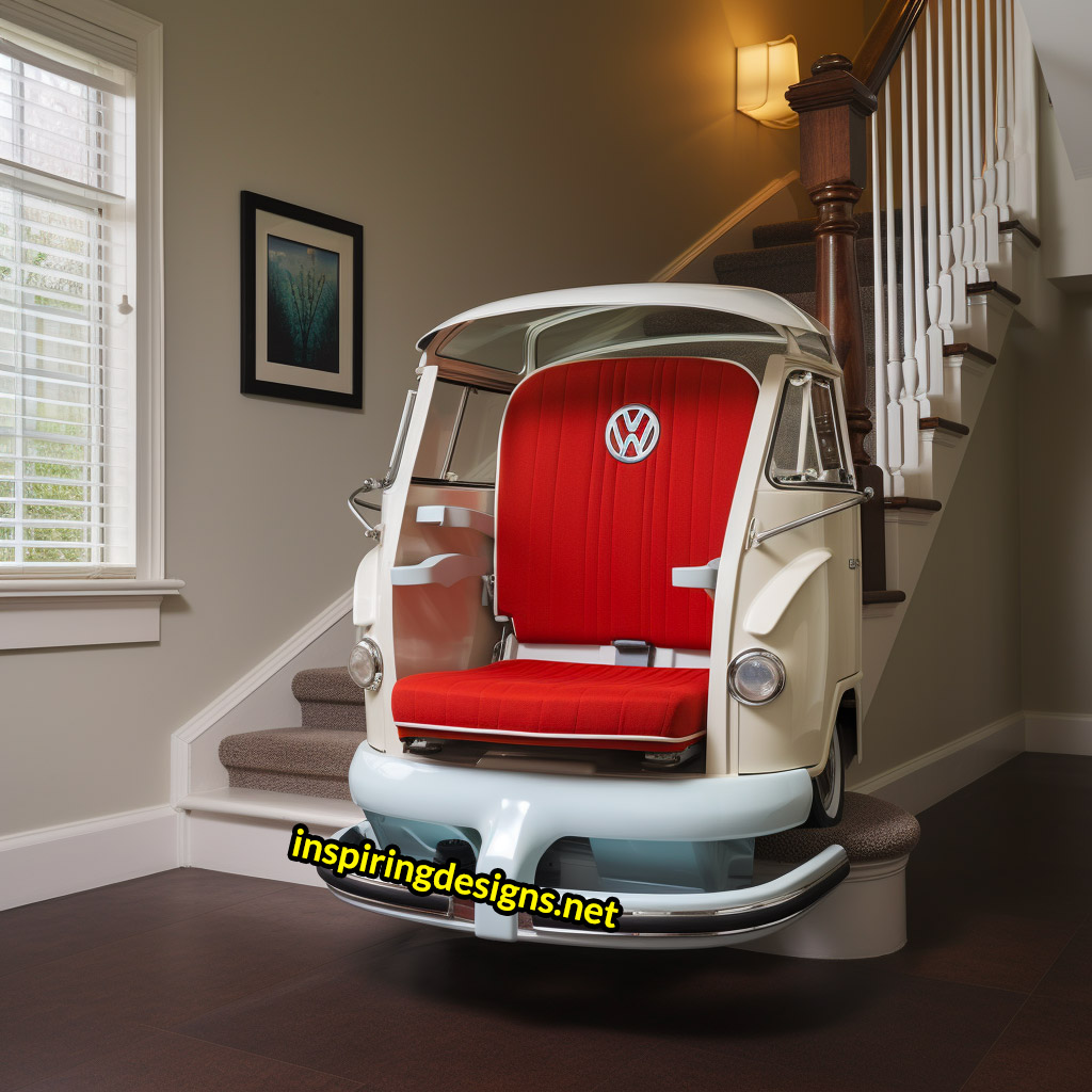 Volkswagen Type 2 Bus Stairlift - Elderly VW Hippy bus stair lift