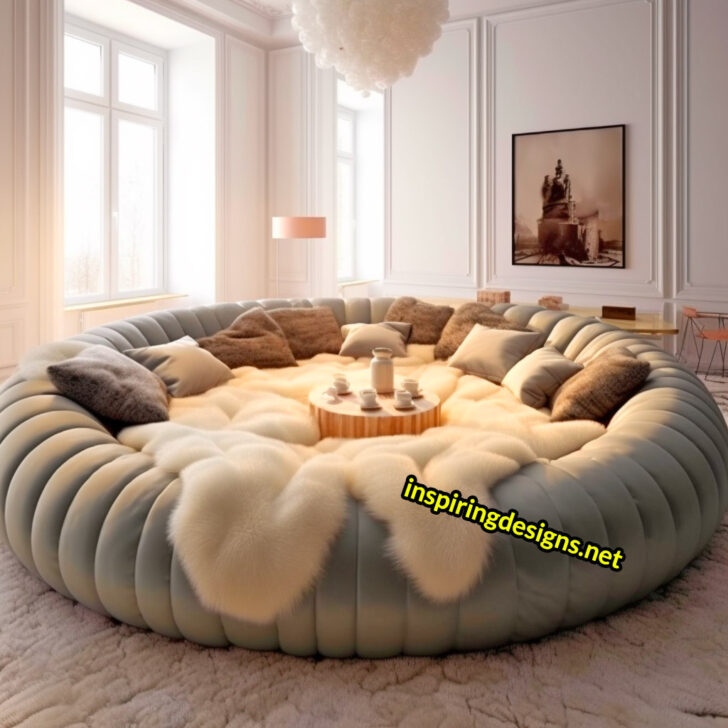 These Giant Circular Movie Sofas Might Be The Coziest Spot To Watch a ...