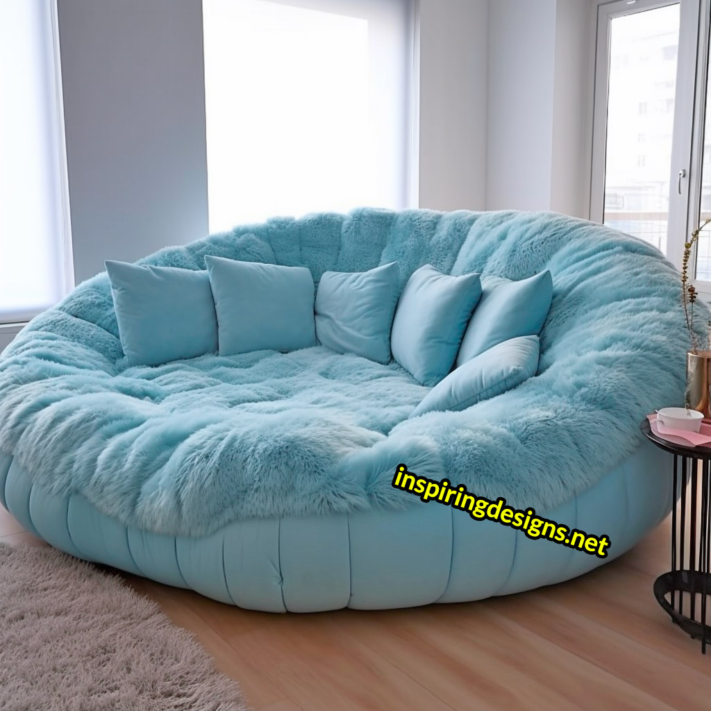 Oversized round clearance couch