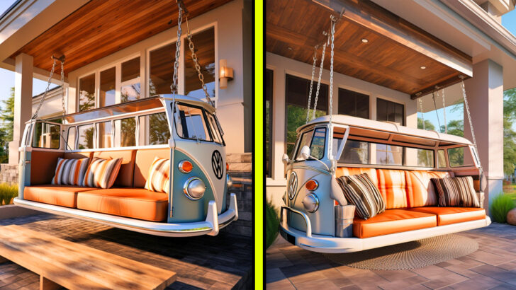 These Volkswagen Type 2 Bus Porch Swings Are the Peaceful Retreat Every Hippy Dreams Of!