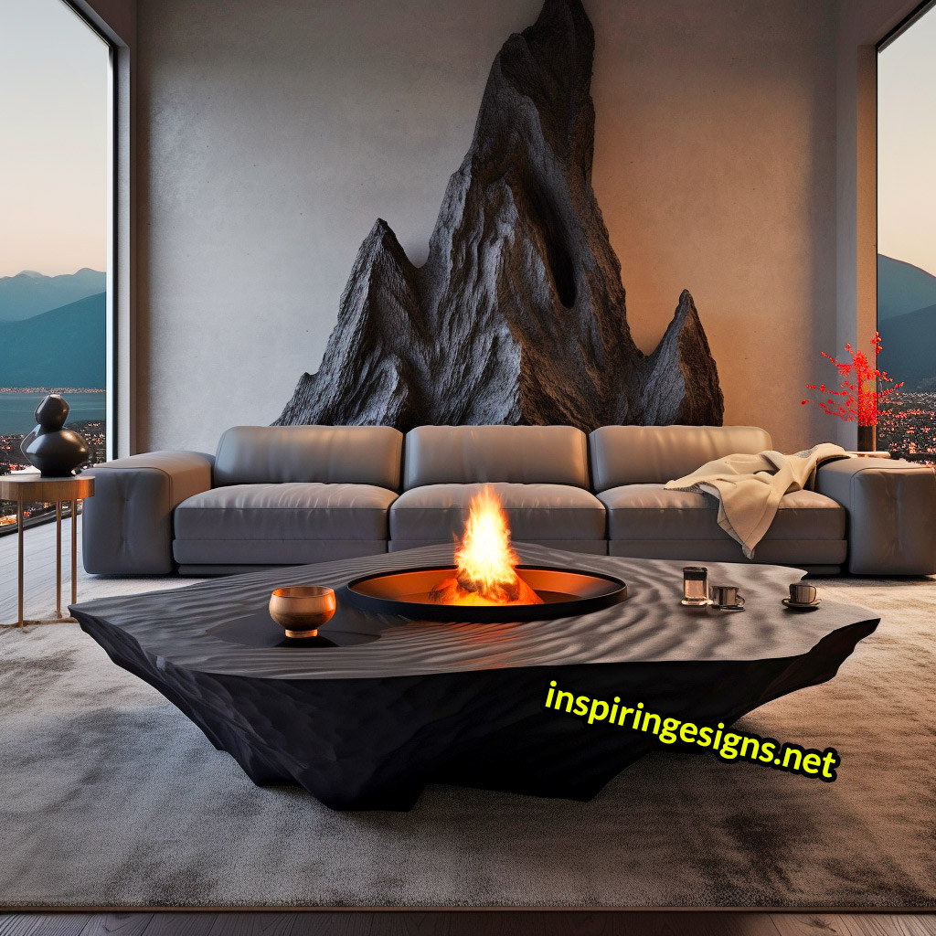 These Volcano Coffee Tables Will Erupt Your Living Room With