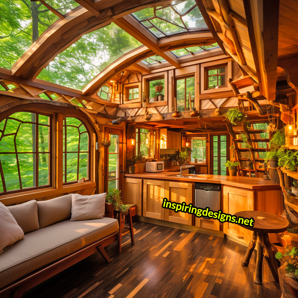 Tiny Homes With Glass Ceilings - Huge ceiling windows on tiny houses