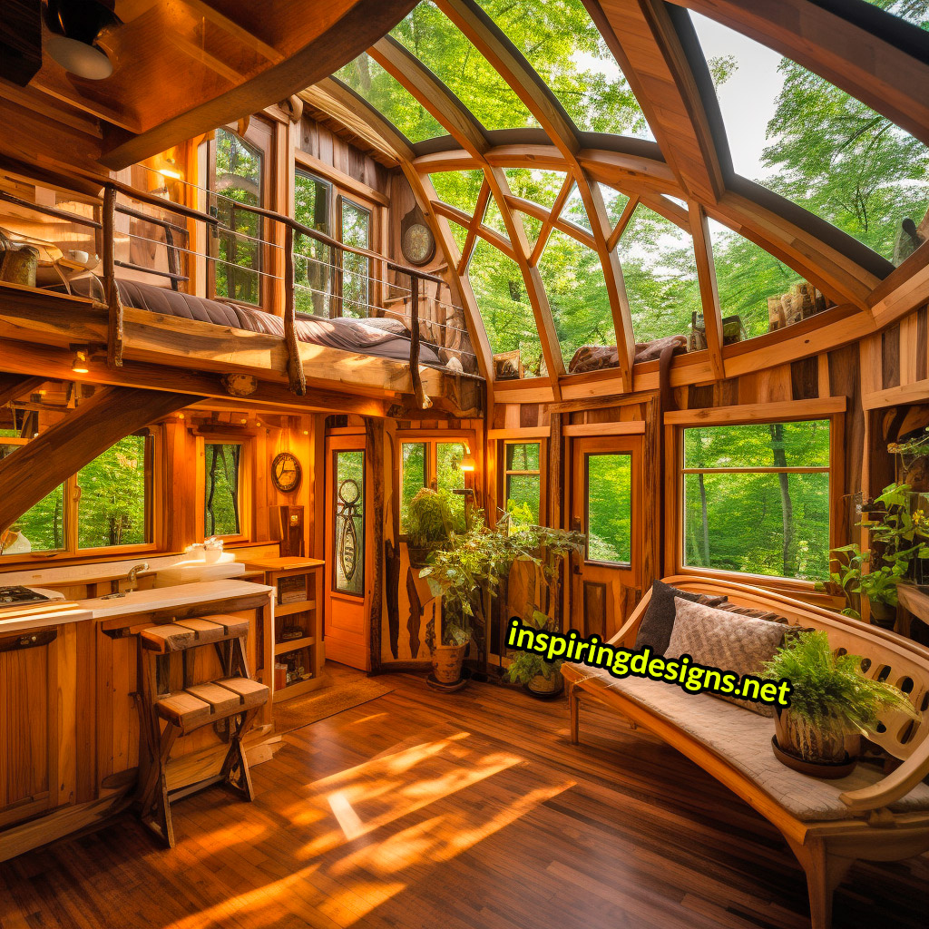 Tiny Homes With Glass Ceilings - Huge ceiling windows on tiny houses