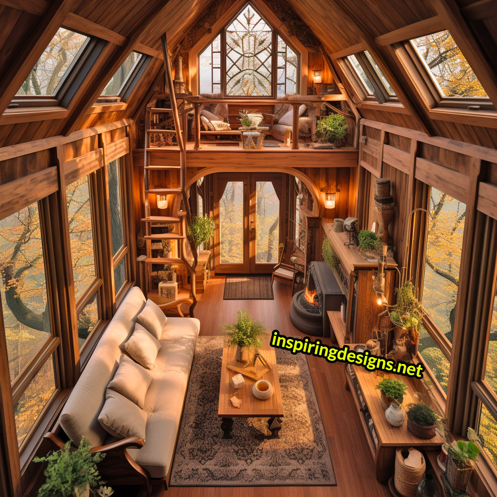 Tiny Homes With Glass Ceilings - Huge ceiling windows on tiny houses