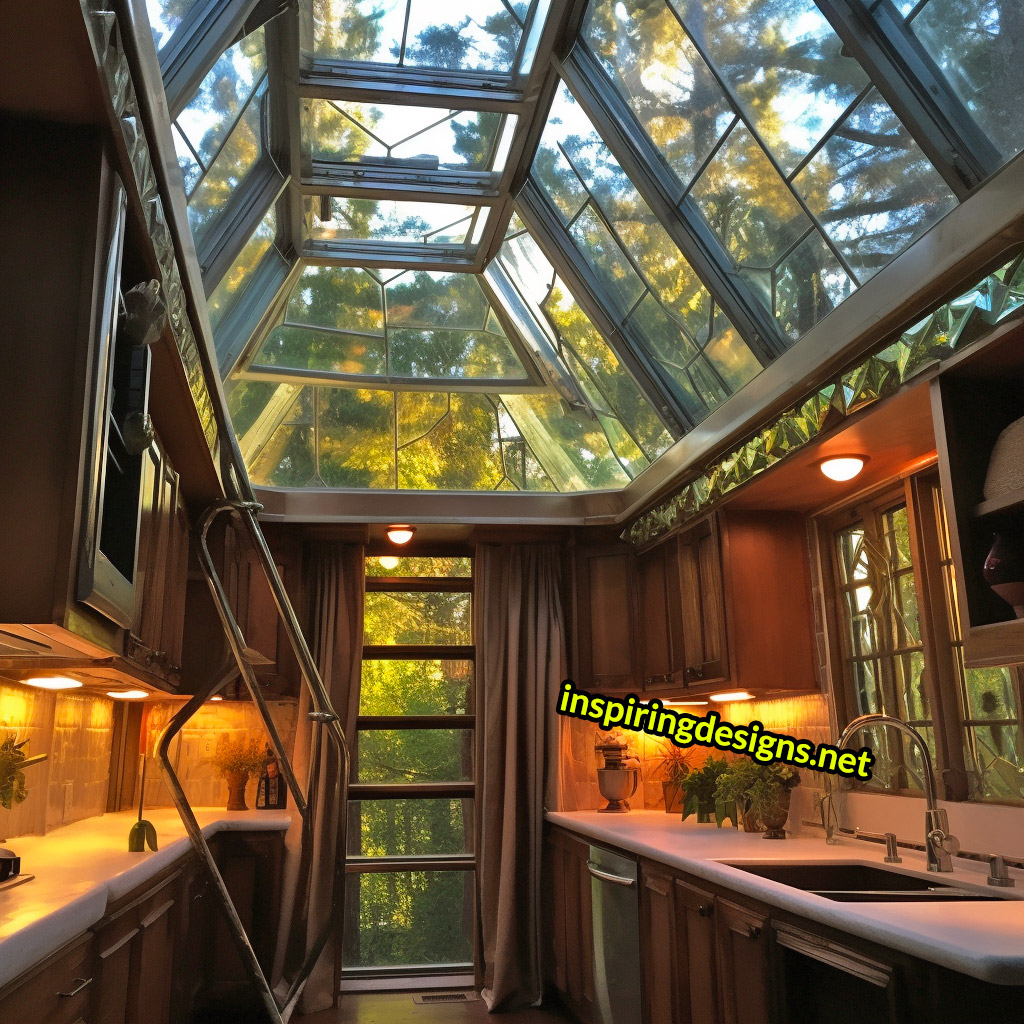 Tiny Homes With Glass Ceilings - Huge ceiling windows on tiny houses