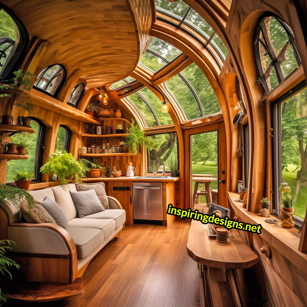 Tiny Homes With Glass Ceilings - Huge ceiling windows on tiny houses