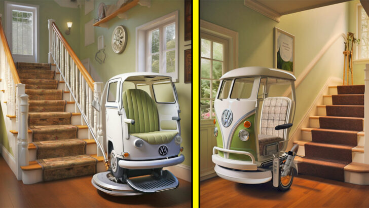 These Volkswagen Type 2 Bus Stairlifts Are the Groovy Elevator Alternative For The Elderly