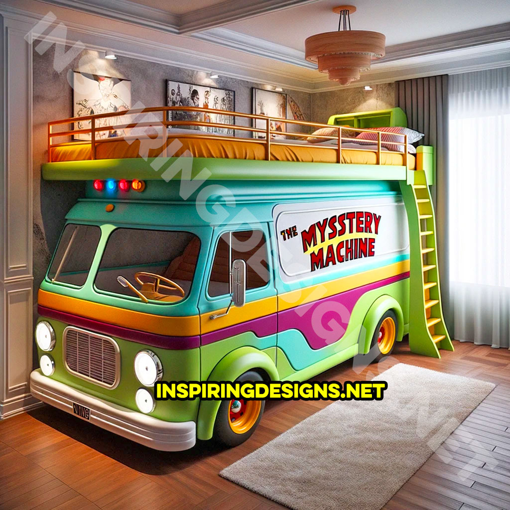 Scooby Doo Mystery Machine Van kids bed - Famous and iconic movie cars and trucks kids beds