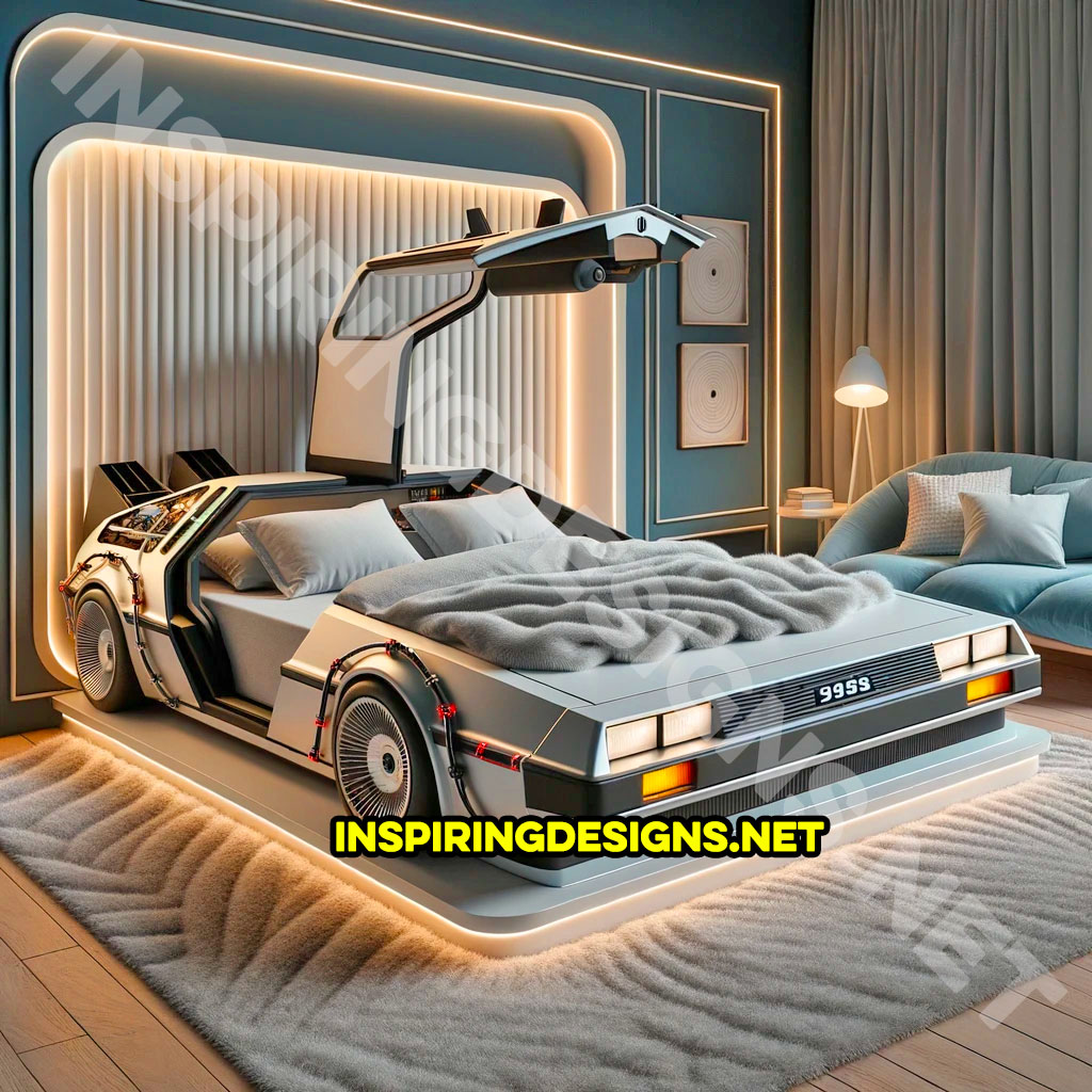 Delorean Time Machine kids bed - Famous and iconic movie cars and trucks kids beds