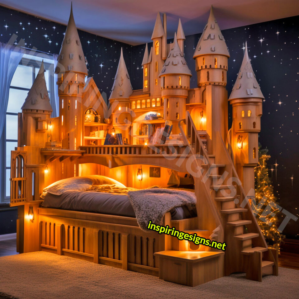 These Giant Harry Potter Hogwarts Castle Kids Beds Bring the Wizarding ...