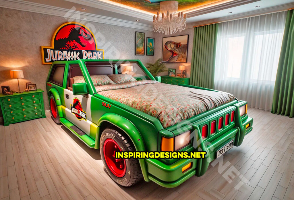 Jurassic Park SUV Truck kids bed - Famous and iconic movie cars and trucks kids beds