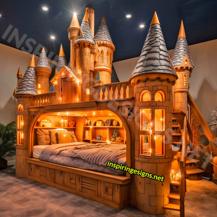 These Giant Harry Potter Hogwarts Castle Kids Beds Bring the Wizarding