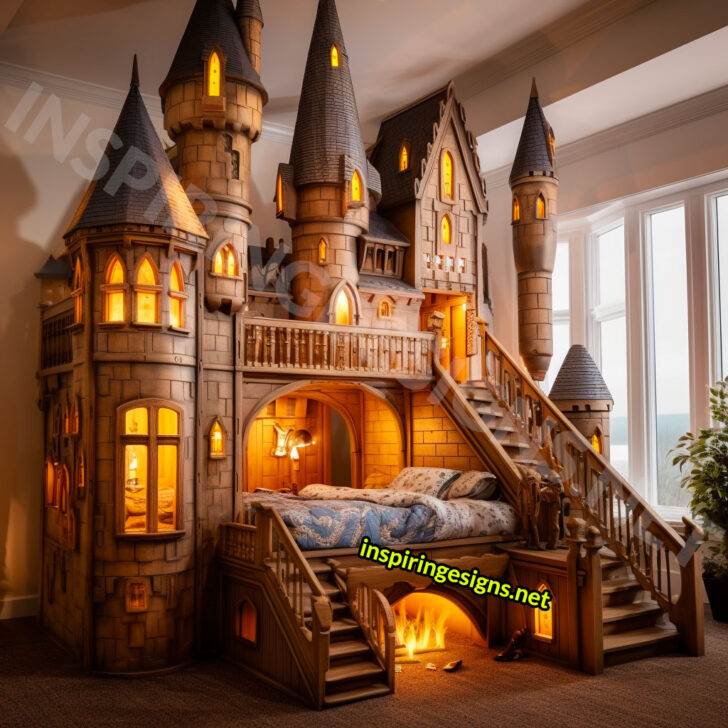 These Giant Harry Potter Hogwarts Castle Kids Beds Bring the Wizarding ...