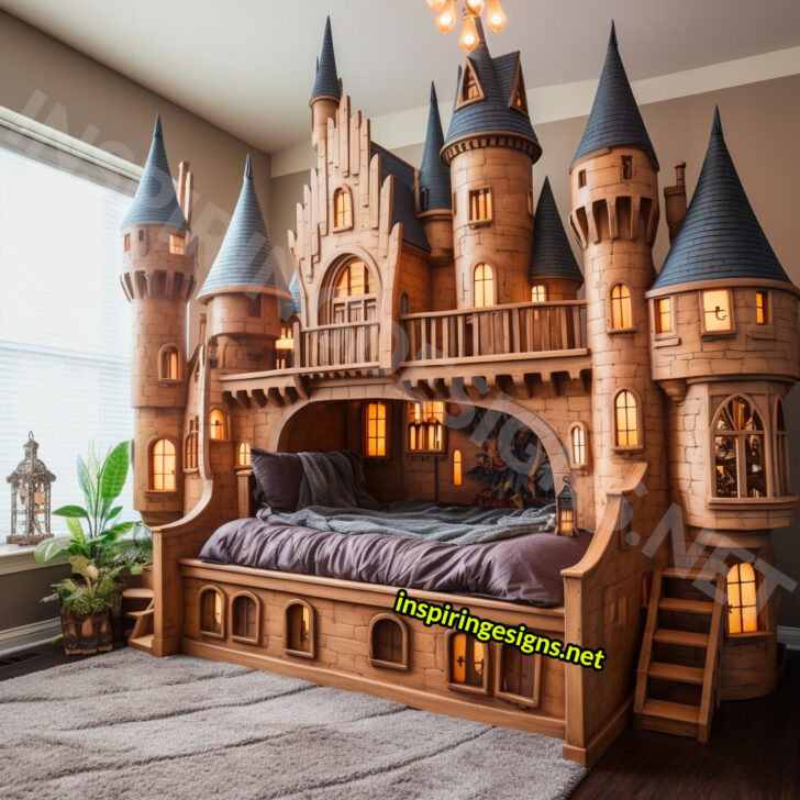 These Giant Harry Potter Hogwarts Castle Kids Beds Bring the Wizarding ...