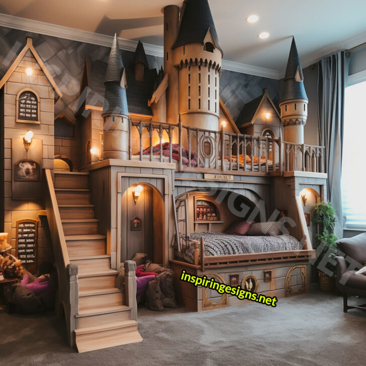 These Giant Harry Potter Hogwarts Castle Kids Beds Bring the Wizarding ...