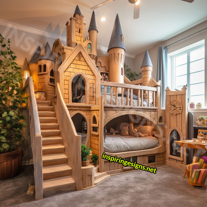 These Giant Harry Potter Hogwarts Castle Kids Beds Bring the Wizarding ...