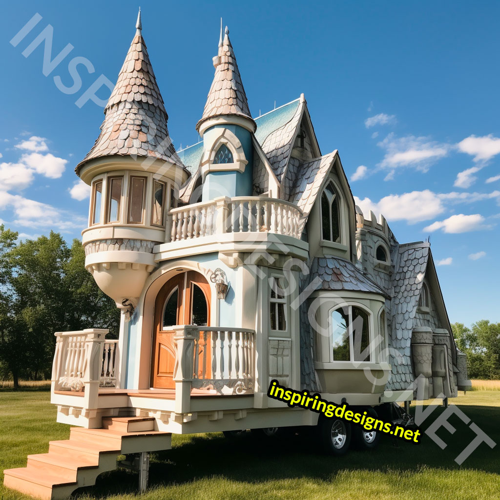 Disney castle tiny homes and hogwarts castle tiny homes on wheels