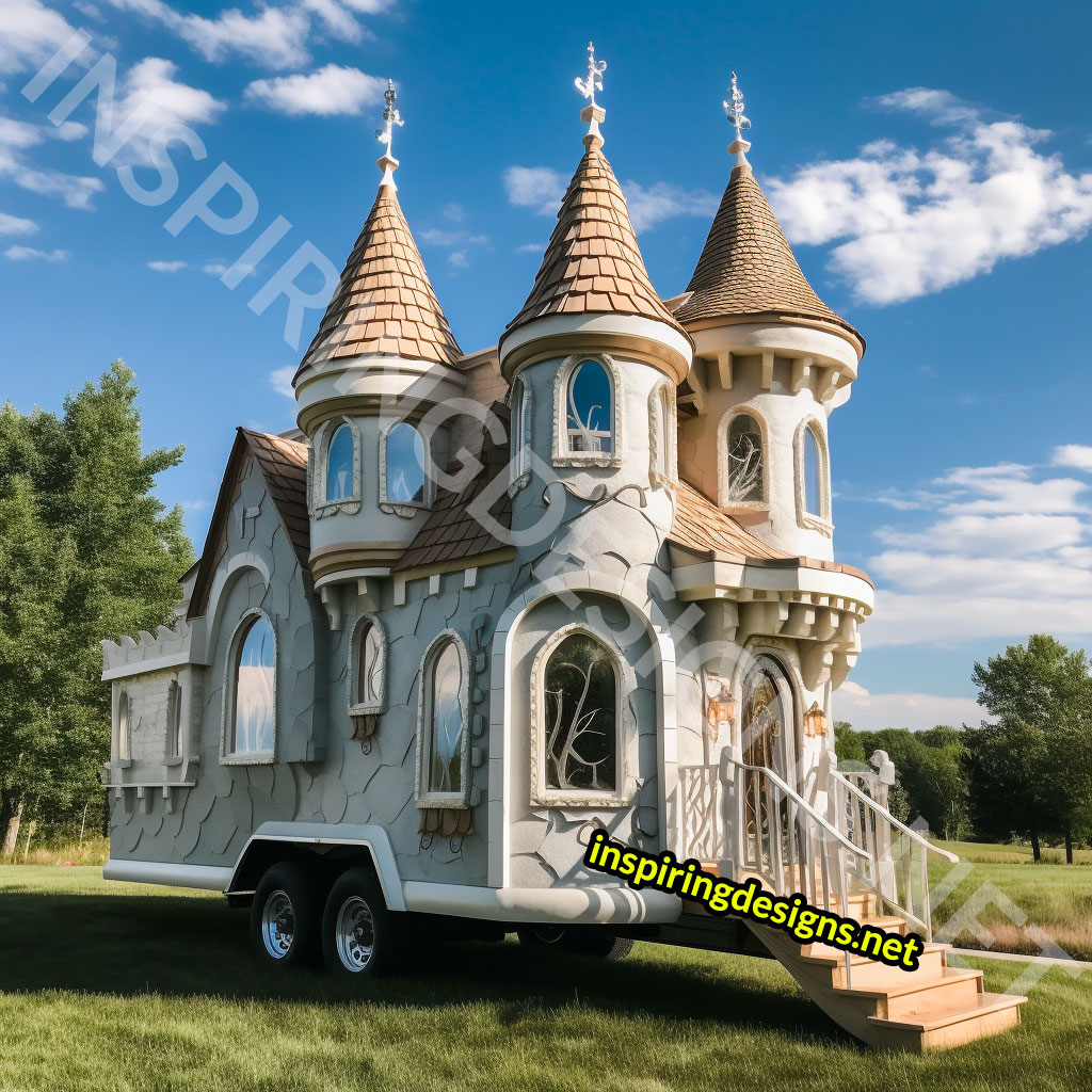 Disney castle tiny homes and hogwarts castle tiny homes on wheels