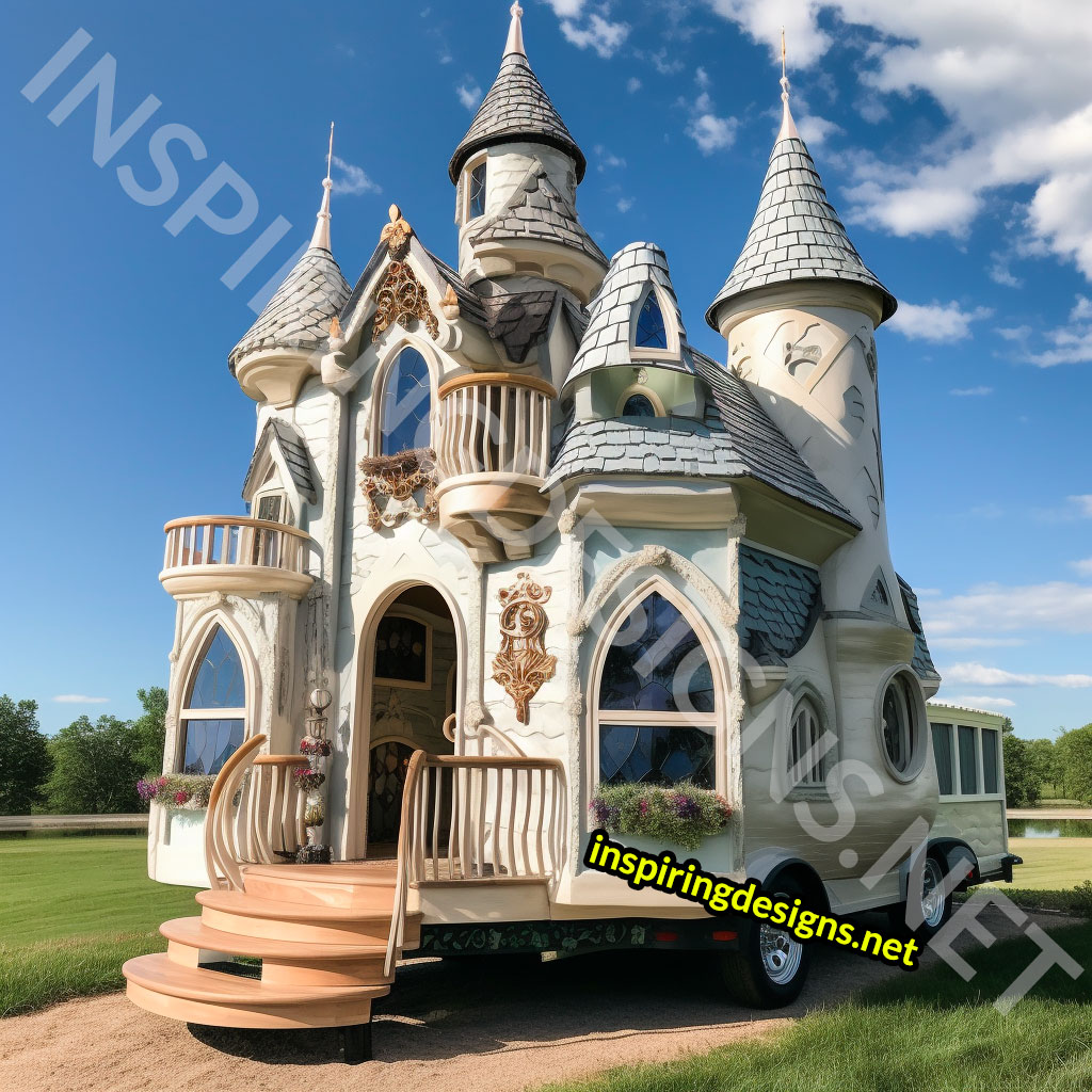 Disney castle tiny homes and hogwarts castle tiny homes on wheels