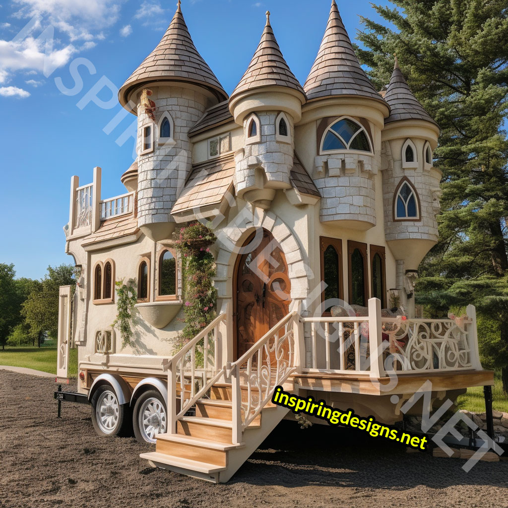 Disney castle tiny homes and hogwarts castle tiny homes on wheels