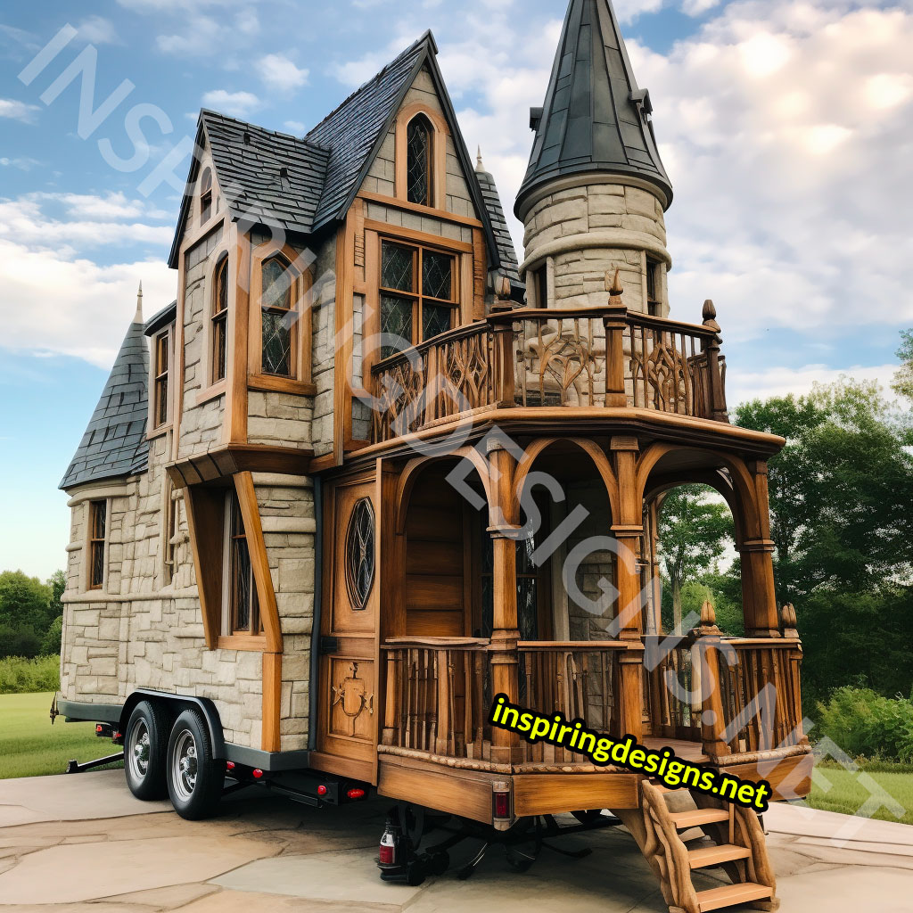 Disney castle tiny homes and hogwarts castle tiny homes on wheels