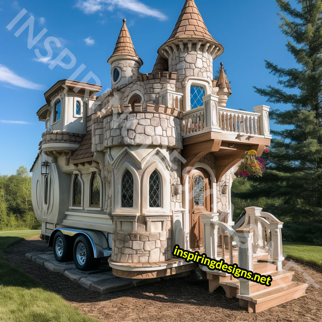 Disney castle tiny homes and hogwarts castle tiny homes on wheels