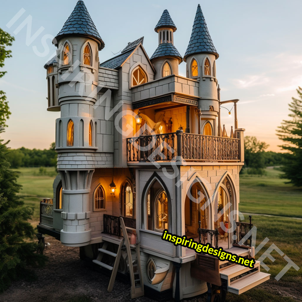 Disney castle tiny homes and hogwarts castle tiny homes on wheels