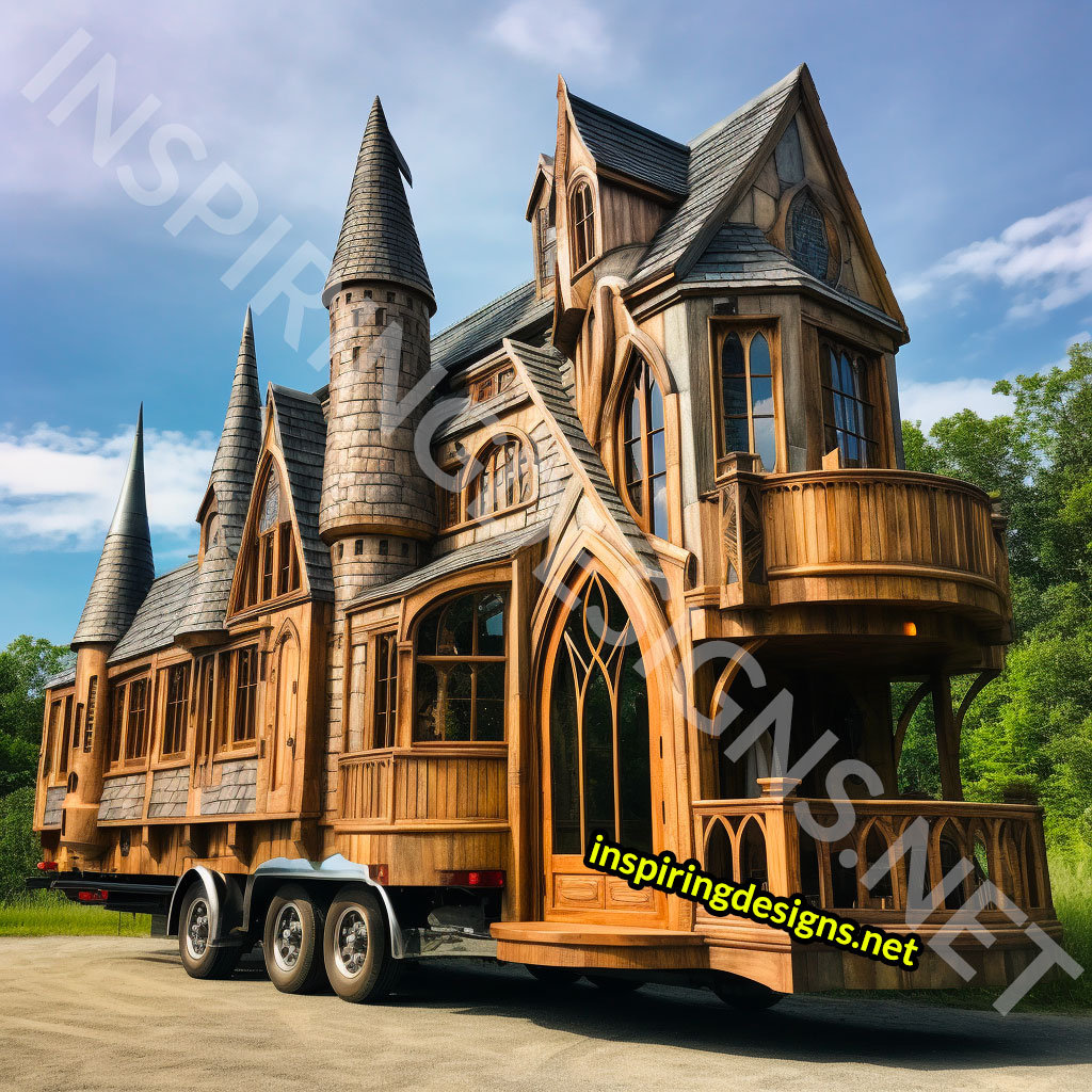 Disney castle tiny homes and hogwarts castle tiny homes on wheels