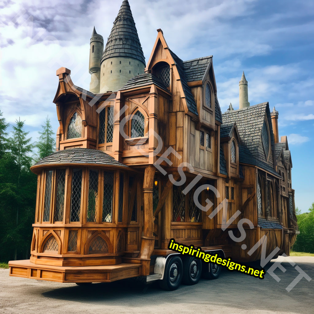 Disney castle tiny homes and hogwarts castle tiny homes on wheels