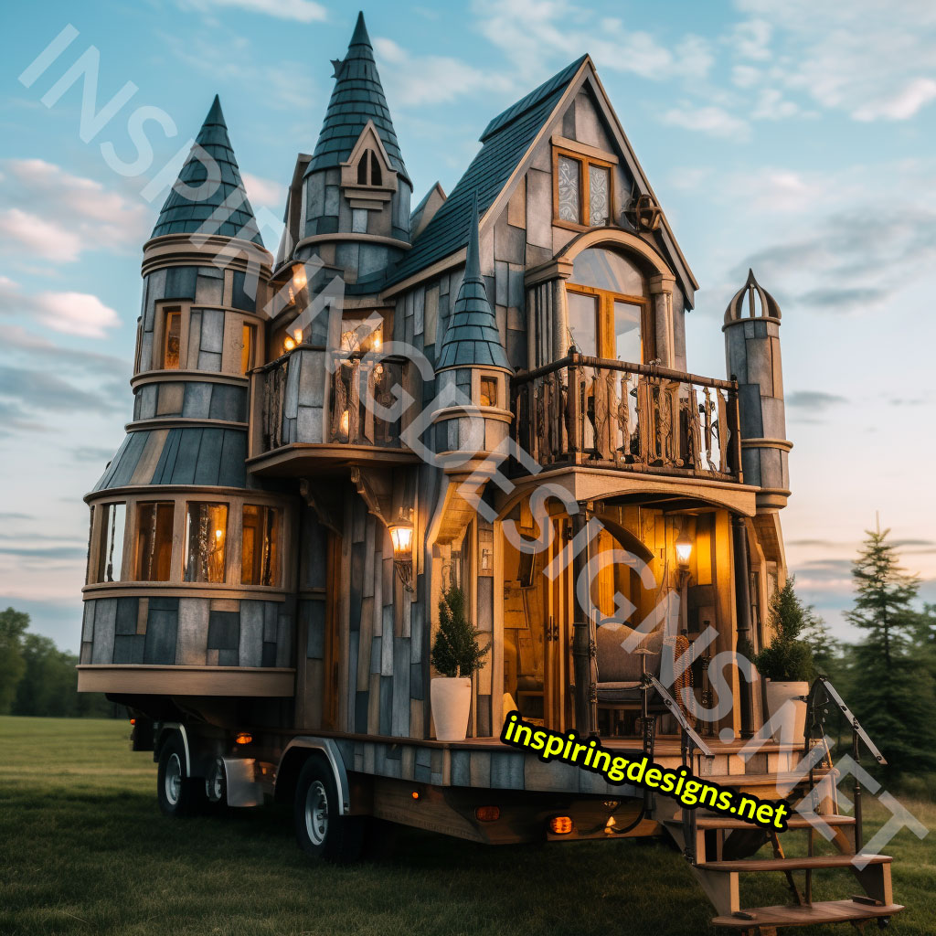 Disney castle tiny homes and hogwarts castle tiny homes on wheels