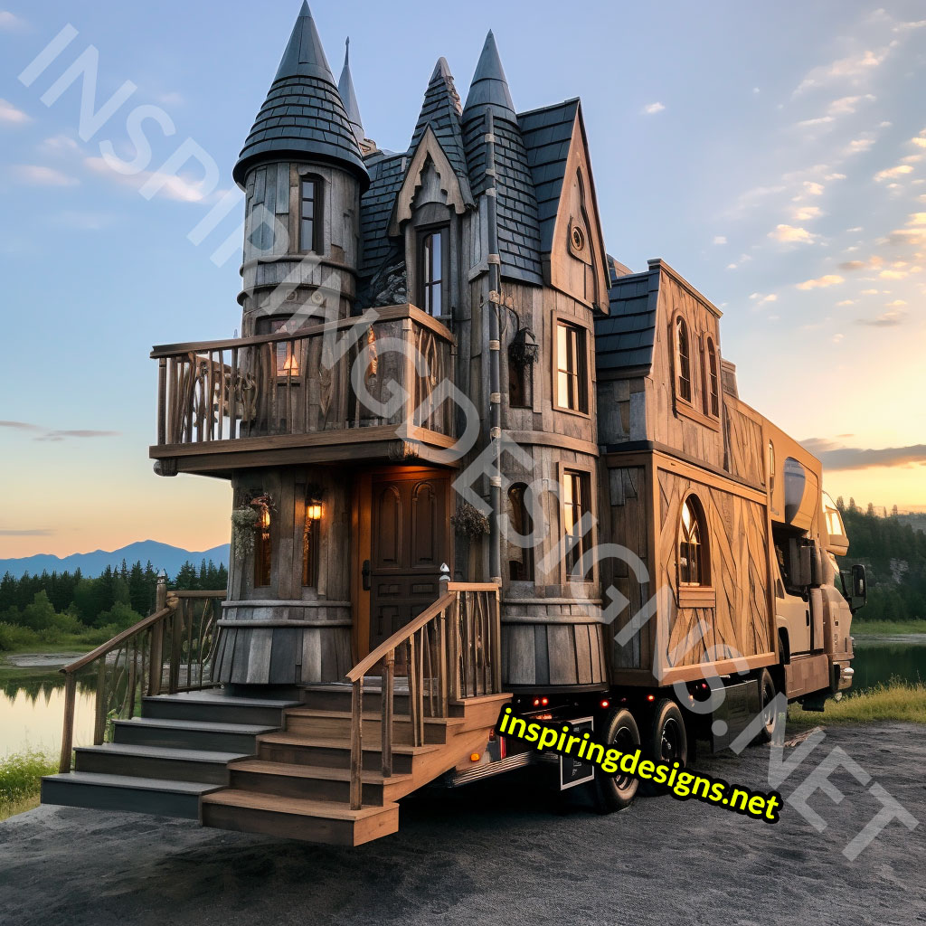 Disney castle tiny homes and hogwarts castle tiny homes on wheels