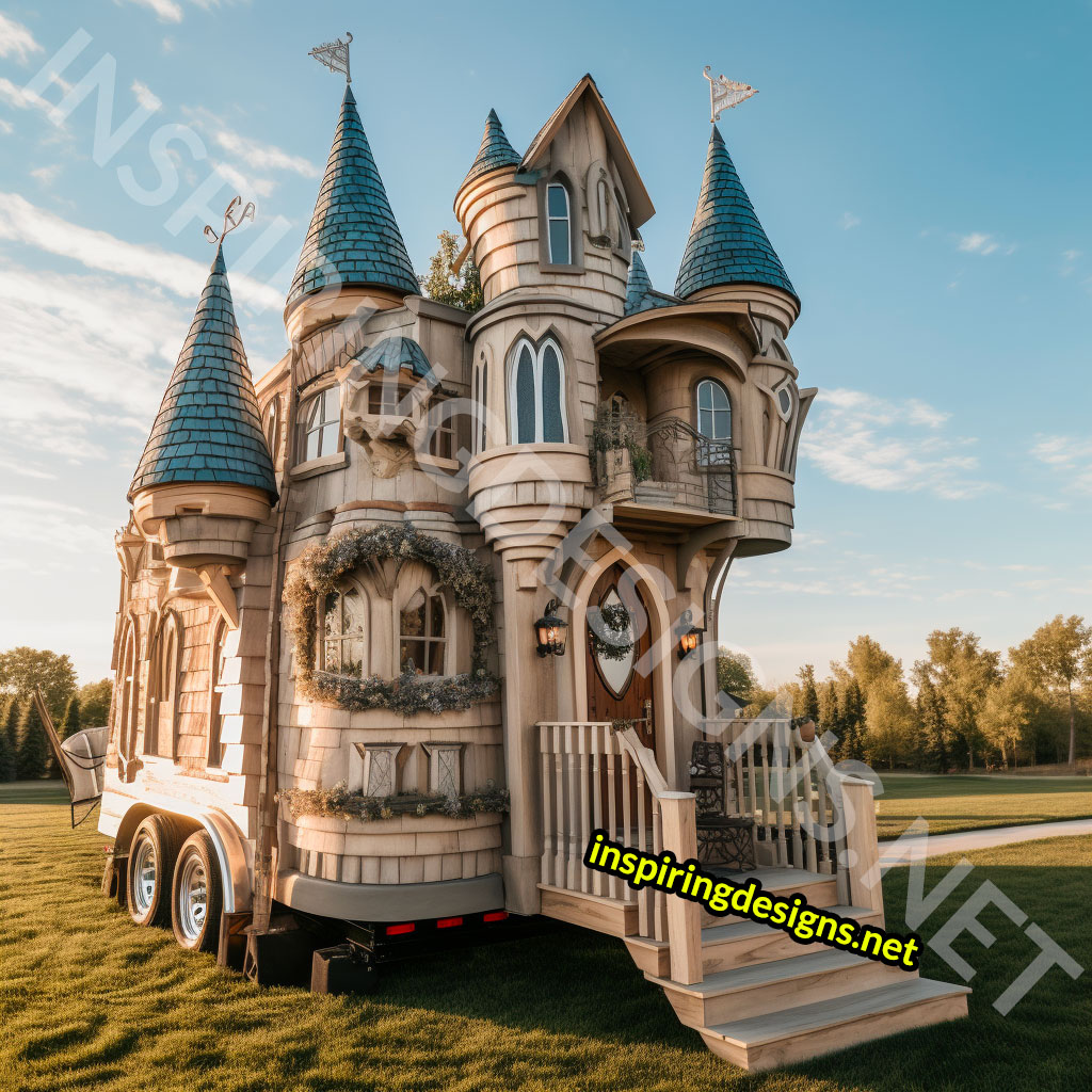 Disney castle tiny homes and hogwarts castle tiny homes on wheels