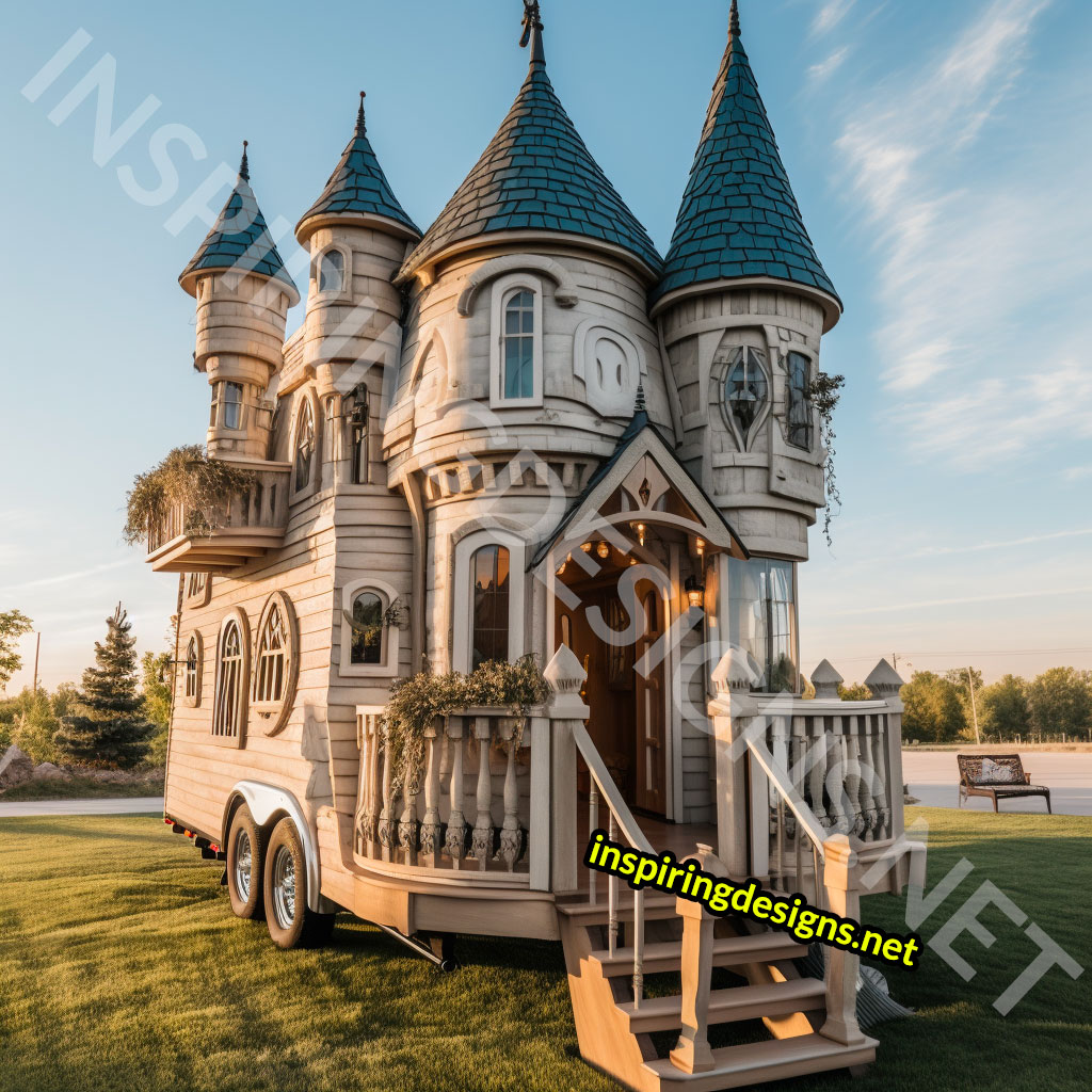 Disney castle tiny homes and hogwarts castle tiny homes on wheels