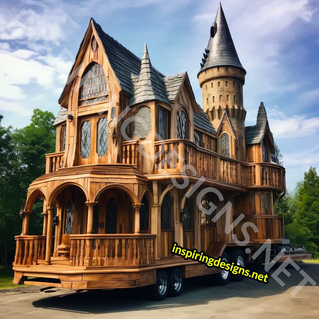 Disney castle tiny homes and hogwarts castle tiny homes on wheels